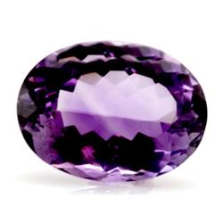 Natural Amethyst Oval Cut 20x15mm estimated 1 pc per lot 15.42ctw