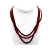 Image 1 : Natural Ruby Round  Beads Necklace w/brass clasp