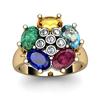 Image 1 : Genuine  2.92 ctw 10kt Multi-Color Precious Stone & Diamond Ring