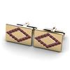 Image 1 : Genuine 1.60 ctw Ruby Cufflink 14kt W/Y Gold 6.15g