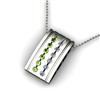 Image 1 : Genuine 0.57 ctw Peridot & Diamond Pendant 14kt White or Yellow Gold 4.04g