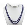 Image 1 : Tanzanite pillet beads 2 rows 147.80 ctw Necklace
