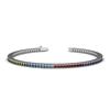 Image 1 : 4.90 ctw Multi Color Sapphire  Rainbow Bracelet  14kt