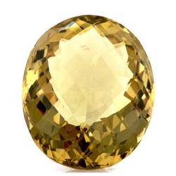 Natural Lemon Topaz Checkered Oval Cut 25x30mm estimated 1 pc per lot 77.75ctw