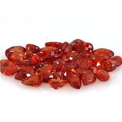 Natural Dark Orange Sapphire Oval-Pear Cut 6x4mm estimated 37 pc per lot 25.89ctw