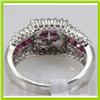 Image 2 : Genuine 1.24 ctw 18k Ruby & Diamond White Gold Ring