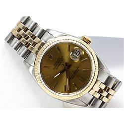 Used Rolex Oyster for Men Perpetual Date Just  Multi-Tone  14k Gold