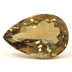 Natural Lemon Topaz Checkered Pear Cut 25x30mm estimated 1 pc per lot 46.86ctw