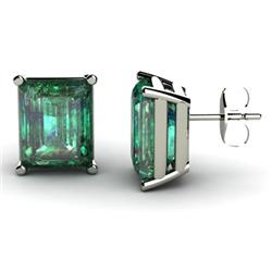 Genuine 10.50 ctw Emerald Earring 14ktWhite or Yellow Gold 4g