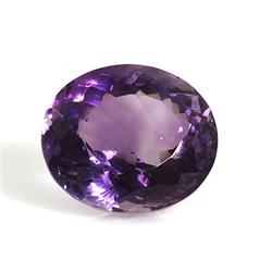 Natural Amethyst Oval Cut 20x24mm estimated 1 pc per lot 36.17ctw