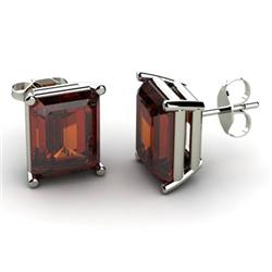 Genuine 18.00 ctw Garnet Earring 14ktWhite or Yellow Gold 4.25g