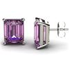 Image 1 : Genuine 3.20 ctw Amethyst Earring 14ktWhite or Yellow Gold 3g
