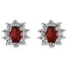 Image 1 : Genuine 1.40 ctw Garnet Earring 14kt Yellow or White Gold 1.9g
