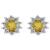 Image 1 : Genuine 1.2 ctwCitrine Earring 14kt Yellow or White Gold 1.9g