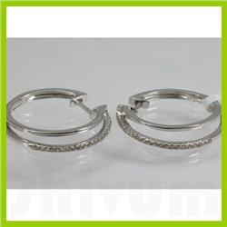 Genuine  0.30 ctw Diamond Earring 18KT White Gold