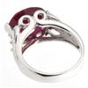 Image 2 : Genuine  Ruby 8.10 ctw & Diamond Ring 10KT Gold 7.25