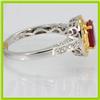 Image 3 : Genuine  1.76 ctw Ruby & Diamond Ring 18KT 2 Tone Ring Size 6.5