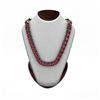 Image 1 : Ruby 24.48 ctw Round Necklace 18kt W/Y Gold
