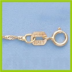 Genuine 16" 14kt SingaporeGold-Yellow or White 1.2mm, Singapore ChainGauge:020, 1.3gr