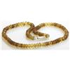 Image 3 : Natural Beer Quarts Single Row Necklace 130ctw approx with clasp