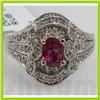 Image 3 : Genuine 1.36 ctw 18k Ruby & Diamond White Gold Ring