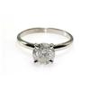 Image 1 : Solitaire Ring Round Diamond 1.71ctw 14K White Gold 2.40 grams
