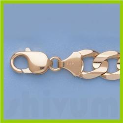 Genuine 16" 14kt Italian Gold-Yellow 10.8mm, Figaro Chain Gauge:280, 67.4gr