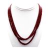 Image 3 : Natural Ruby Round  Beads Necklace w/brass clasp