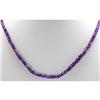 Image 1 : Natural Amethyst Single Row Necklace with clasp