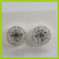 Genuine  0.27 ctw Diamond Earring 18KT White Gold