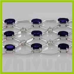 Genuine Vintage Design  20.17 ctw Tanzanite Bracelet  14K White or Yellow Gold