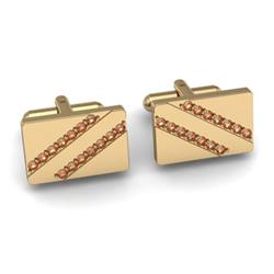 Genuine 1.12 ctw Citrine Cufflink 14kt W/Y Gold 6.15g