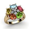 Image 1 : Genuine  2.73 ctw 10kt Multi-Color Precious Stone & Diamond Ring