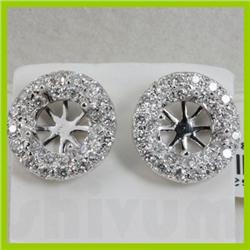 Genuine  0.53 ctw Diamond Earring 18KT White  Gold