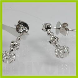 Genuine  0.52 ctw Diamond Earring 18KT White Gold