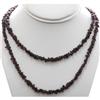 Image 2 : Natural Garnet 34" inches Single Row Necklace no clasp