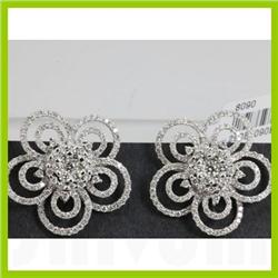 Genuine  2.41 ctw Diamond Earring 18KT White Gold