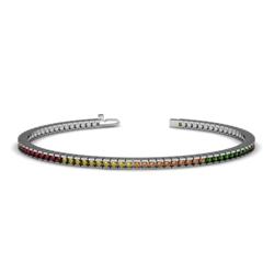 4.90 ctw Multi Color Sapphire  Rainbow Bracelet  14kt