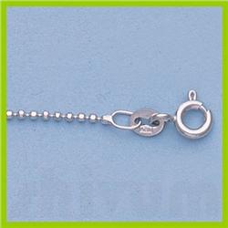 Genuine 16" 14kt Italian Gold-Yellow or White 1.1mm, D/C Bead Chain Gauge:120, 2.5gr