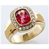 Image 1 : Genuine 2.0 ctw Ruby & Diamond Ring 14kt W/Y Gold 7g RS 6.5
