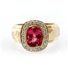 Image 2 : Genuine 2.0 ctw Ruby & Diamond Ring 14kt W/Y Gold 7g RS 6.5
