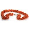 Image 2 : Natural Cornoline Semi Precious Stone Twisted Design Necklace with clasp