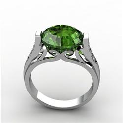 Genuine 5.09 ctw Emerald Ring 10kt White or Yellow Gold