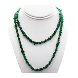 Natural Emerald Uncut Adventurine  Beads Necklace