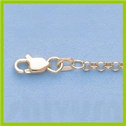 Genuine 16" 14kt Italian Gold-Yellow or White 2.3mm, Hallow Rolo Chain Gauge:070, 2.4gr