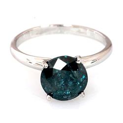 Genuine 1.16 ctw Blue Diamond Ring 14kt White or Yellow Gold