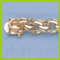 Genuine 7" 14kt Italian Gold-Yellow or White 7.09mm, Charm Bracelets Gauge:Y4053, 22gr