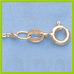 Genuine 16" 14kt Italian Gold-Yellow or White 1.3mm, D/C Circle Link Chain Gauge:030, 1.6gr