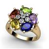 Image 1 : Genuine  3.17 ctw 10kt Multi-Color Precious Stone & Diamond Ring