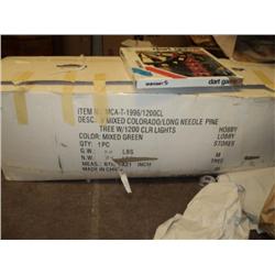 BOX W/ 9' MIXED COLORADO LONG NEEDLE PINE TREE ~ CHRISTMAS